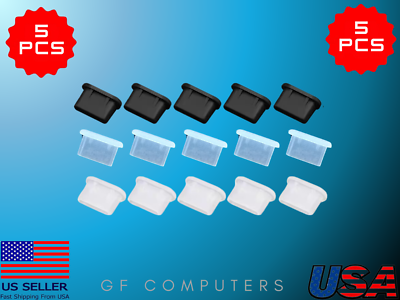 USB-C Charging Port Dust Plugs | 5 Pack Phone Port Protectors