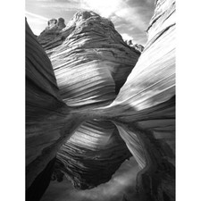 Arizona Canyon Landscape Black White Canvas Wall Art Print Poster