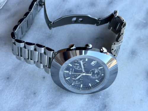 Rado Diastar Accueil Chronograph Quartz Mens Blue Dial Ceramic & SS Swiss Made - Picture 9 of 11