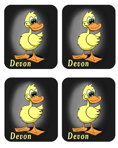Yellow Duck Decals Bumper Stickers 2.5" x 3" Personalize Name Ducks Many Colors - Picture 1 of 10