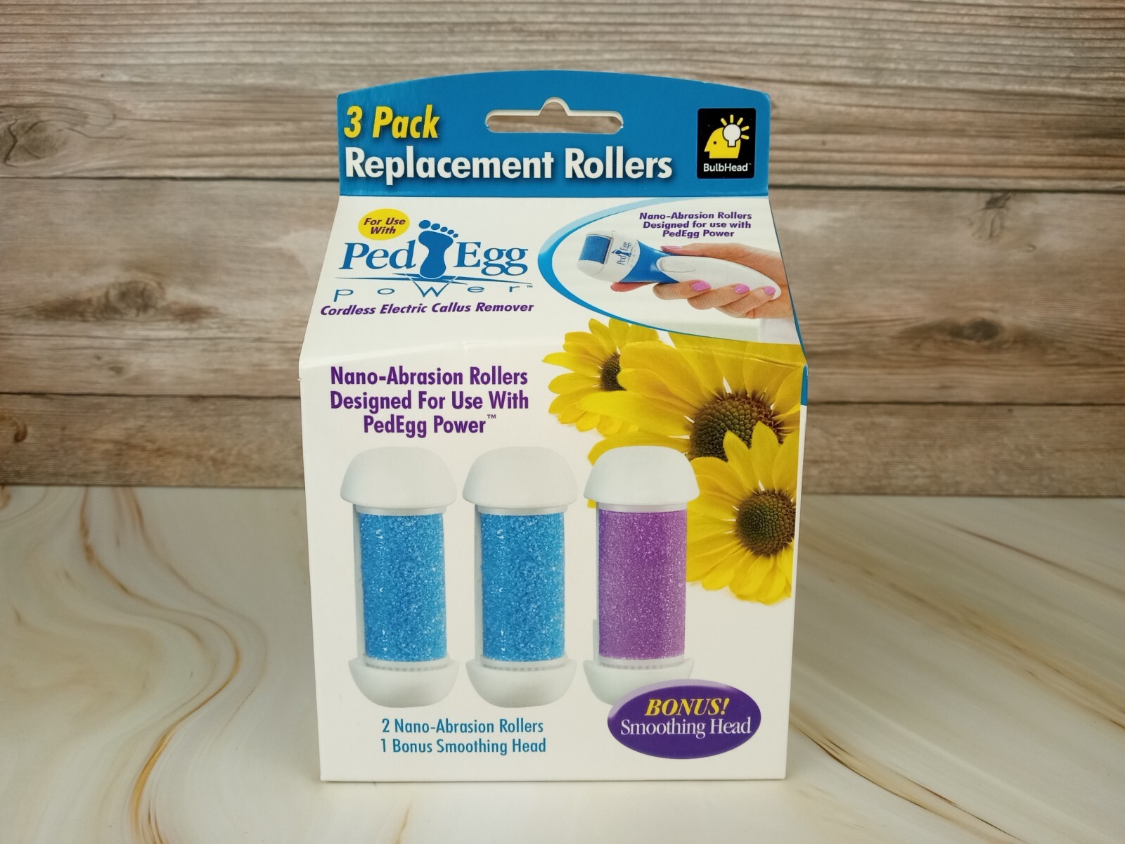 NEW Ped Egg Power Genuine Refill Replacement Rollers  3 Pack FREE SHIPPING