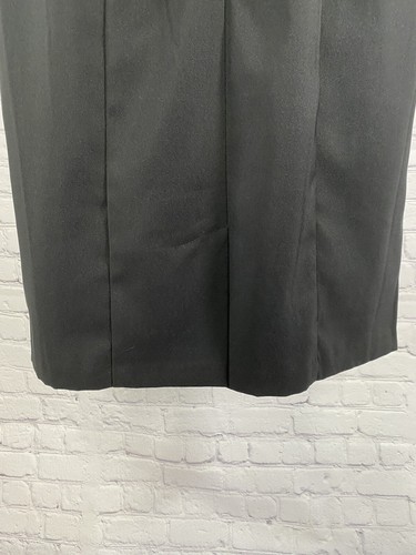 Perceptions Black Sleeveless Layered Front Square Neck Back Zip Shift Dress 14W - Picture 7 of 14