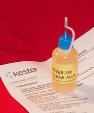 NEW ! 30 ml . NEEDLE TIP BOTTLE KESTER 186 Rosin Soldering Liquid  Flux NO CLEAN