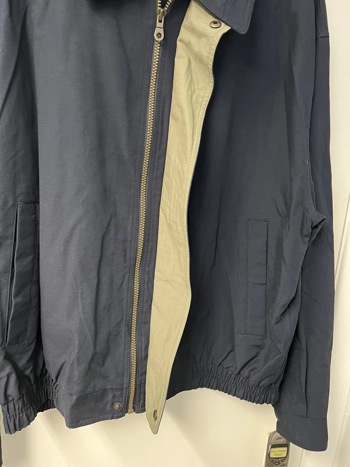 Perry Ellis Lightweight Men’s Navy Zip Up Jacket Coat - Large - NWT - Image 2 of 4