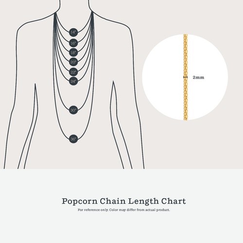 Gold Plated 925 Sterling Silver 2mm Italian Popcorn Coreana Chain - Woman Girl - Picture 5 of 12