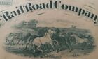 Rare 1800's Sioux City & Pacific Railroad Co Stock Certificate 🐎 Horses 🎨