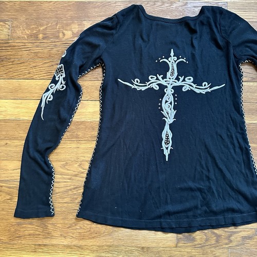 Xtaren Y2K Cross Blouse Black Size Small - Bild 7 von 9