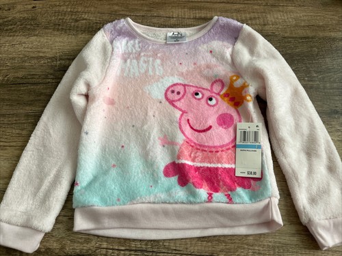 Peppa Pig Toddler Girls “Make Your Own Magic” Cozy Pullover Sweatshirt Sz 5 NWT - Picture 1 of 5