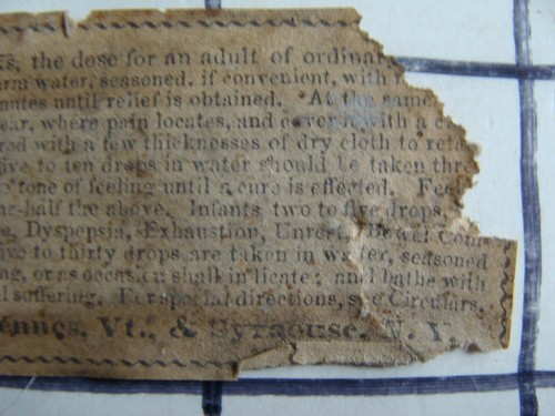 Original Medicine label: 1800's Directions, Vergemics Vt.  - Picture 3 of 4