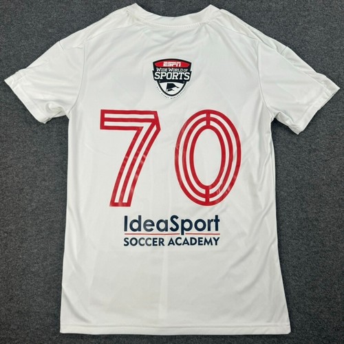 Adidas IdeaSport Soccer Academy Jersey Adult Small White Walt Disney World ESPN - Picture 10 of 16