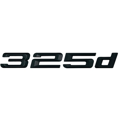 Matt Schwarz 325d Heck Kofferraum Flach Auto Abzeichen Emblem Buchstabe Nummer für BMW