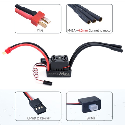 Surpass Hobby 35A 45A 60A Brushless ESC Drehzahlregler für 1/12 1/14 RC Auto - Bild 12 von 16