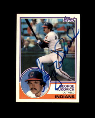 George Vukovich Signed 1983 Topps Traded Cleveland Autograph