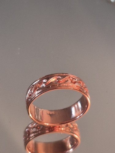 Size 8 Copper Wave Ring By Peter Stone Jewelry - Picture 2 of 3