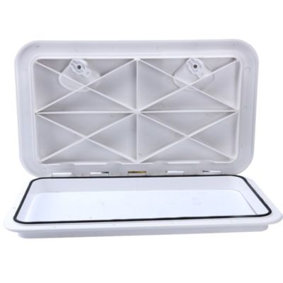 24/" x 14/" Marine Boat Deck ACCESS HATCH /& LID Water Tight Rubber Seal White