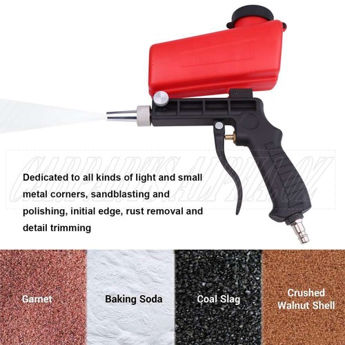 Air Sandblasting Held Sand Blaster Gun Hand Shot Adjust Media Blasting Portable - Picture 5 of 12