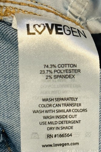 NEW Lovegen Cargo Denim Skirt Women Size 5/28 Stretch Lightweight Pockets CUTE!! - Bild 10 von 10