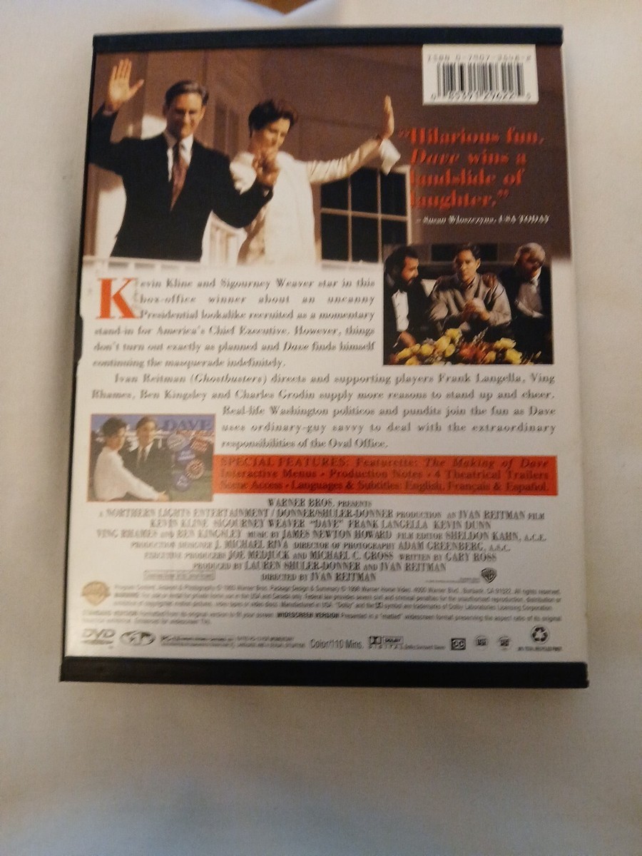 ｓｉｏｎ１０ｔｏｕｒ　 [DVD] Dave DVD Kevin Kline Sigourney Weaver 85391296225| eBay