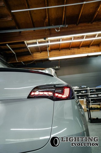 For Tesla Model 3/Model Y 2017-2022 OLED Tail Lights Smoke Lens Sequential A Set - Picture 1 of 20