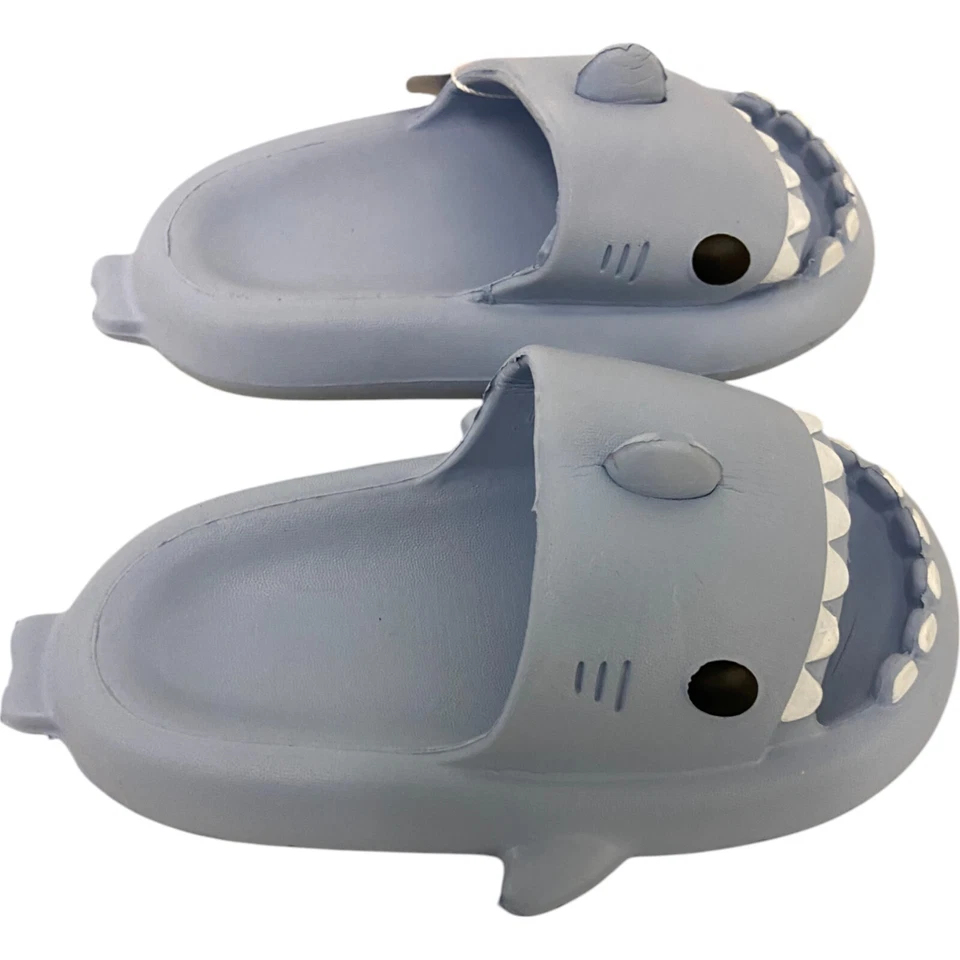 Moda Tiburón Toboganes Niños Unisex Talla 4 Azul Sin Cordones Punta Abierta Antideslizante Nuevo con Etiquetas Foto 3 de 4