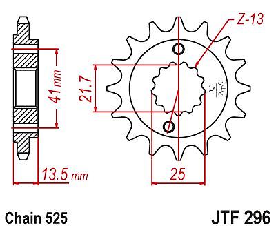 d’avant pignon JTF296.16 pour Honda VLX600 Shadow - Japan 1990 - Photo 2/3