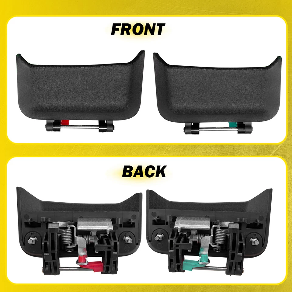 2x Maçaneta de Porta Externa Preta Traseira Lateral Esquerda e Direita Compatível com Jeep Compass 2007-2016 - Imagem 4 de 4