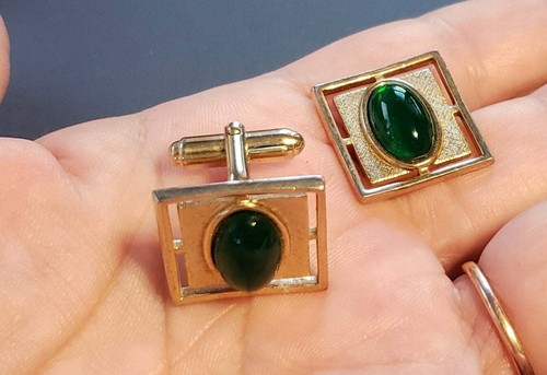 Gemelos verdes, gemelos cuadrados coloridos, gemelos modernos de mediados de siglo cl- - Imagen 6 de 7