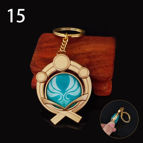Genshin Impact Inazuma Vision Metal Cosplay Key Ring Keychain Collection Gift - Picture 24 of 37