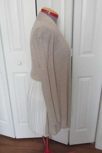 Fever Pleated Back Topper Cardigan-Open Front--Size M--Beige--MSRP $68-Belk--NWT - Picture 4 of 9