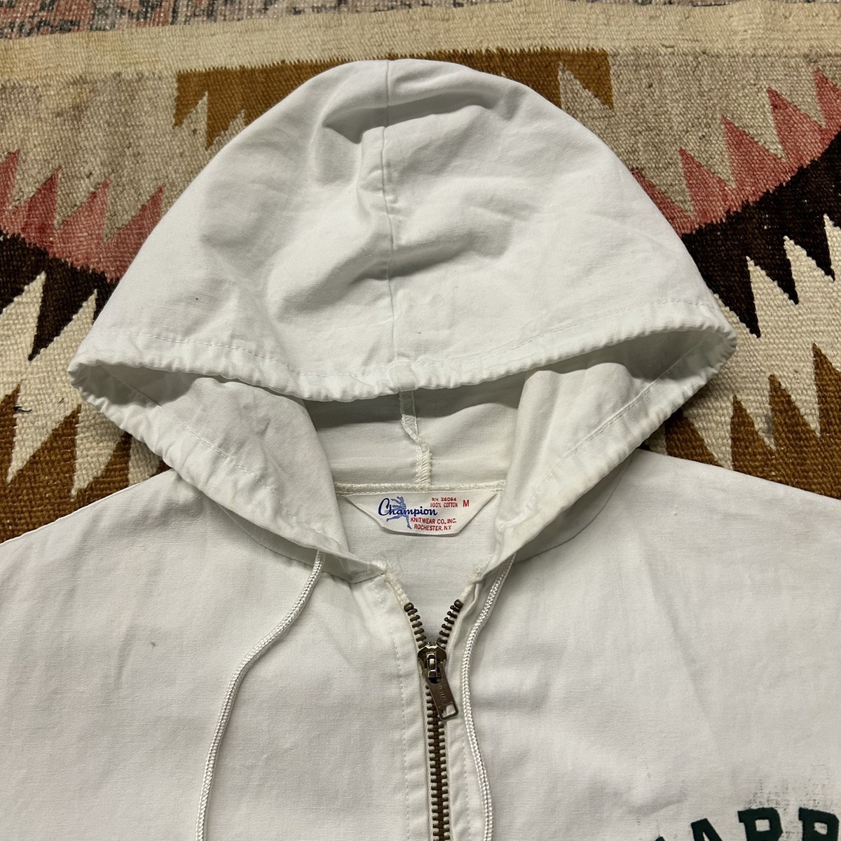 Vintage 1950s 60s Champion Cotton Full Zip Hooded Parka