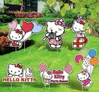 Hello Kitty Yard Signs 6PCS – Cute Garden Lawn Decorations Party Supplies