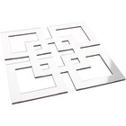 Wood Wall Art Decor Hollow Out Basswood House Decoration Living Room Sticker