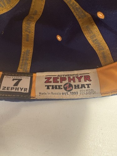 Vintage UD University of Delaware Zephyr Hat Fitted Size 7 Blue Wool w/ Tags - Picture 7 of 8