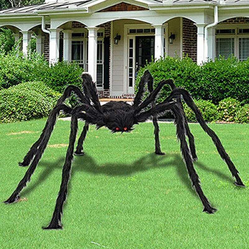 150cm Riesen Spinne Halloween Tarantula Spinnennetz Plüsch Draussen Garten Deko