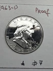1963 Franklin Half Dollar Silver Proof Cameo 90% Silver