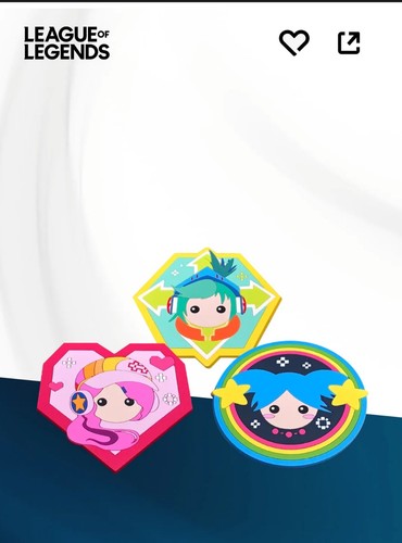 Set sottobicchiere arcade ufficiale League of Legends Sona Miss Fortune Riven - Foto 2 di 2