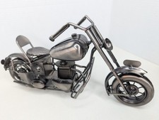 Vintage Harley Davidson Tin Model Standing Sculpture 36cm x 19cm Decor