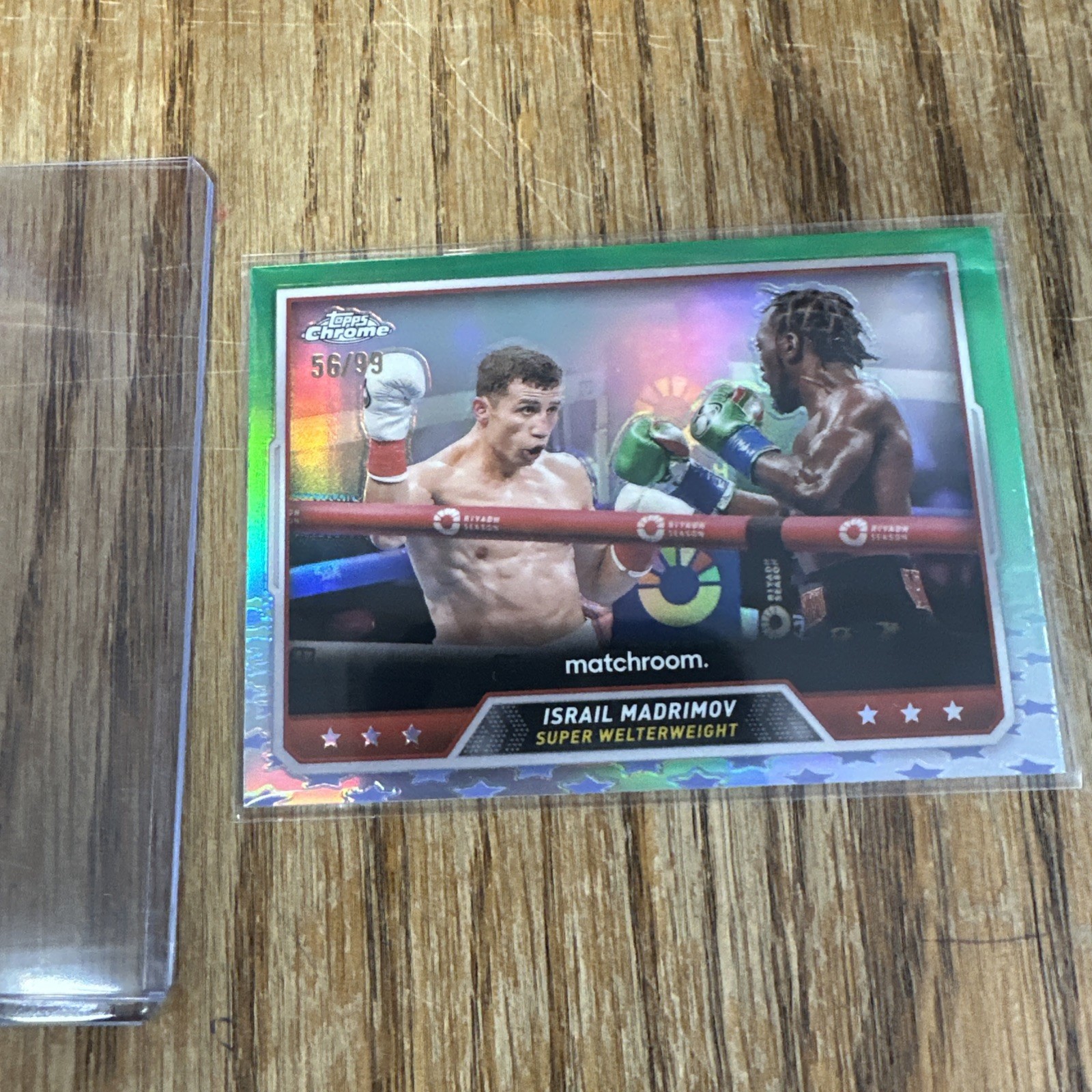 2024 Israil Madrimov 73 Topps Chrome Boxing Green Refractor 56/99 NEW Matchroom