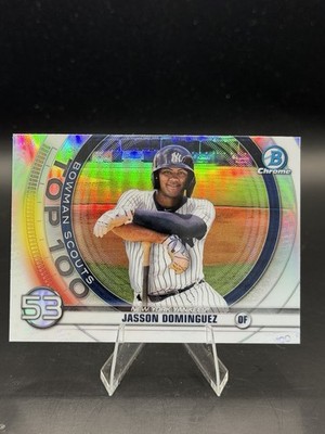 2020 Bowman Bowman Scouts Top 100 Chrome Jasson Dominguez RC #BTP-53 Refractor