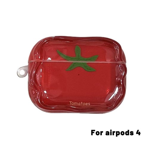 Cute Tomato For Airpods4 Protective Cover Bluetooth 2/3 Generation Earphone Case - Picture 10 of 17