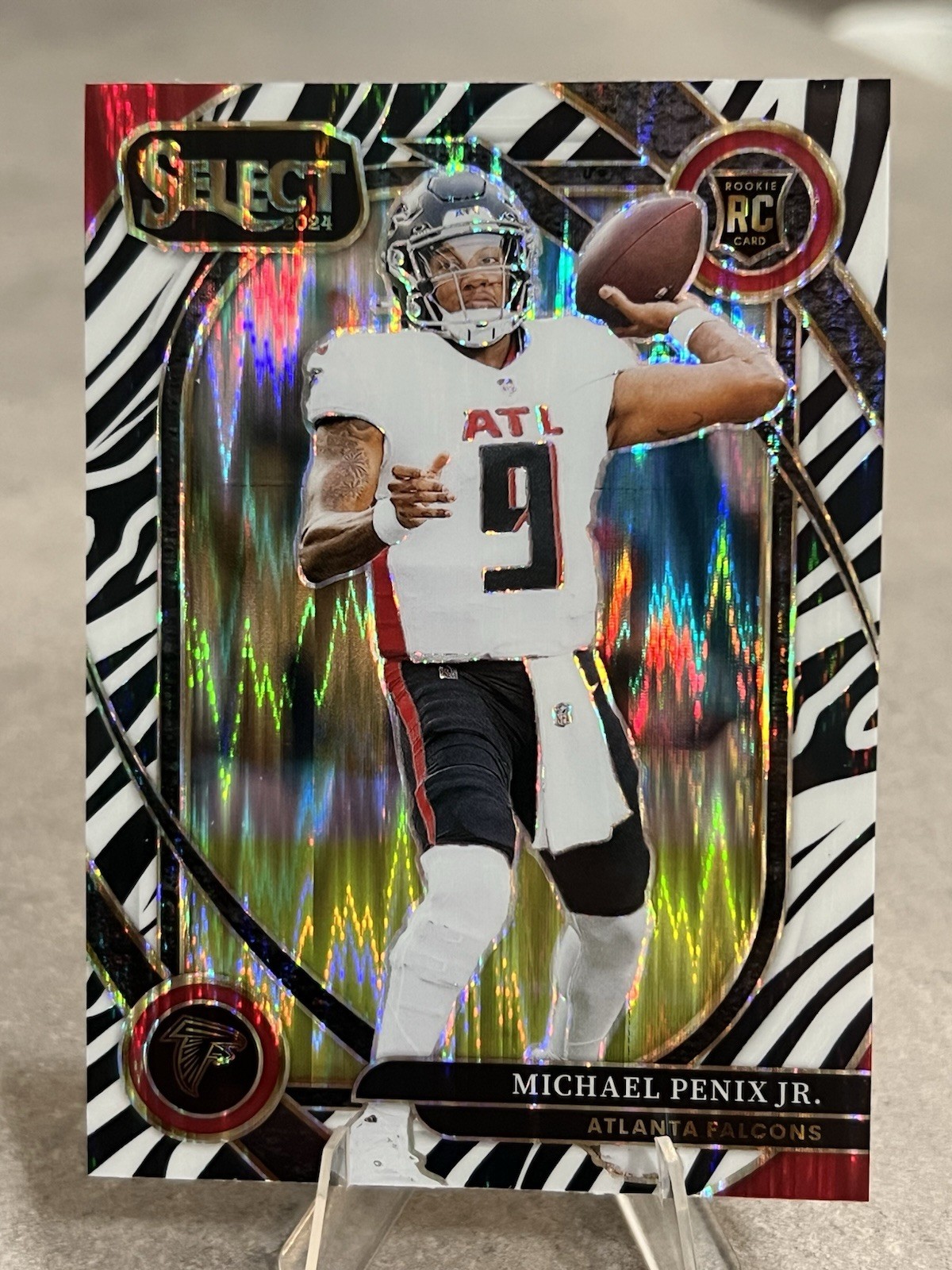 2024 Select Club Level Zebra Michael Penix Jr 235 Rookie SSP 🔥