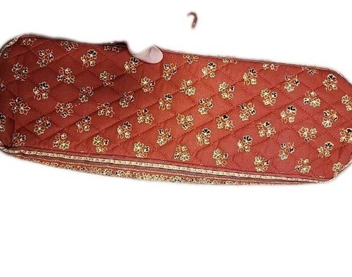 Maggi B Quilted Tote Bag Boho Floral Paisley Rot Gold Schultertasche Muster Groß - Bild 3 von 6