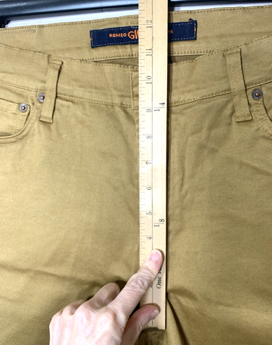 Romeo Gigli Jeans Herren 34X33,5 Braun Baumwolle Stretch Made in Italy LESEN - Bild 5 von 13