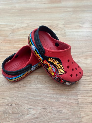 Boys Crocs Disney Cars Racing Hero Sandals Beach Shoes in Red Size Childs C9