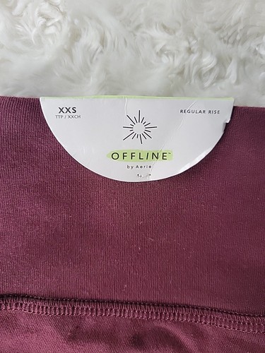 NWT Offline By Aerie OG Burgundy Maroon Leggings Regular Rise | Size XXS - Picture 5 of 13