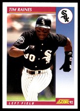 Tim Raines 1992 Score #635 Chicago White Sox MLB READ FREE SHIPPING AutographDen