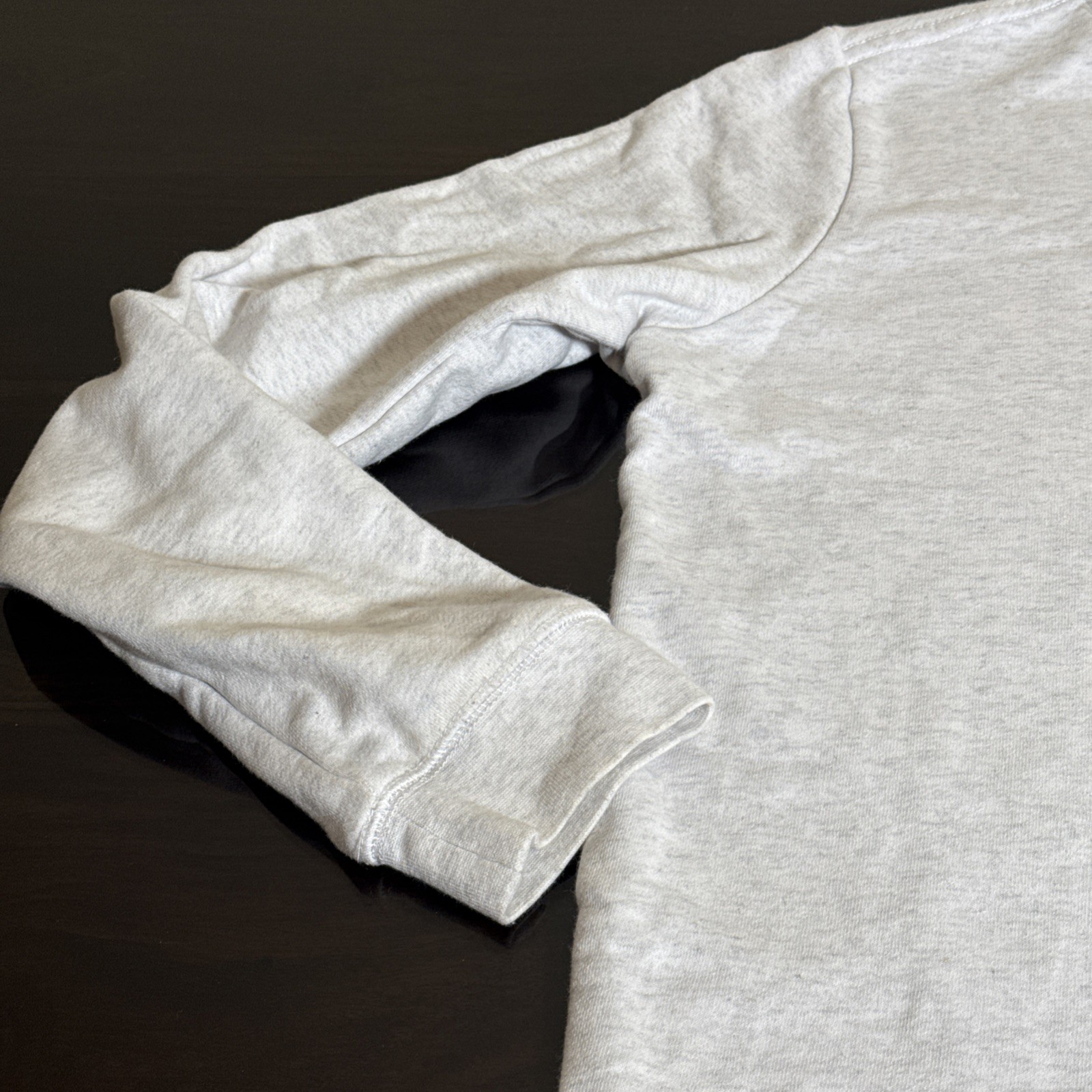 Le Coq sportif light grey pullover jumper large polyester cotton image 4