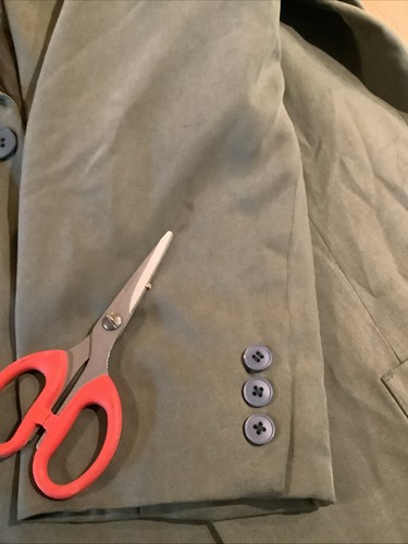 Structure 2pc Suit 100% Silk Green Jacket Small 42 Pants 31/32 90s Baggy Pleated - Picture 12 of 18