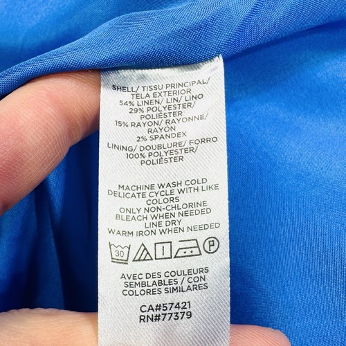 Ann Taylor Women's Blazer Jacket Size 00 Blue Suit Coat Lined Double Breasted - Picture 7 of 15