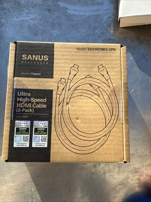 Sanus Preferred Ultra High-Speed HDMI Cable SS21HDMI3 3 Meter 2-pack G